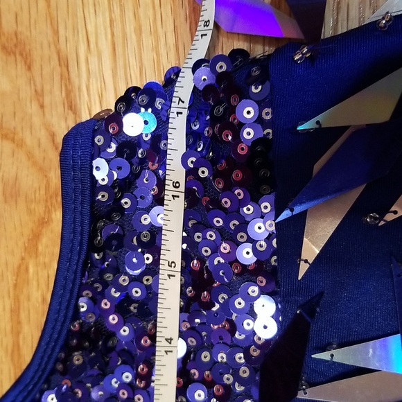 Glamour Royal blue Jazz Dance Costume - Picture 13 of 14